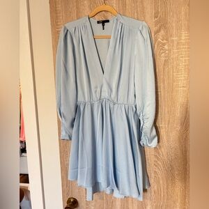 Maje Revolver Cinched Sleeve Dress - sky blue, size EU 38